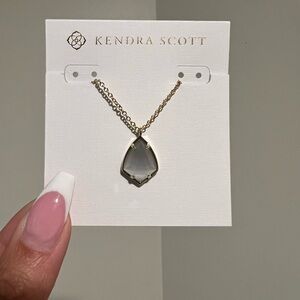 Kendra Scott Gray and Gold Teardrop Necklace